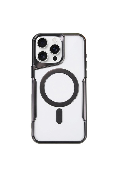 Marsilyan غطاء حماية سيليكون ماج سيف لهاتف آيفون 16 برو ماكس - أسود