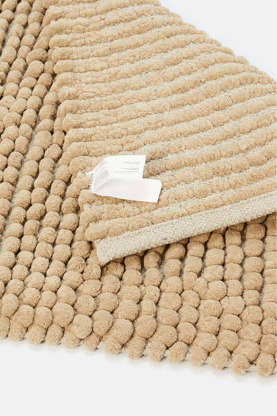 REDTAG Taupe Jumbo Bobble Bathmat