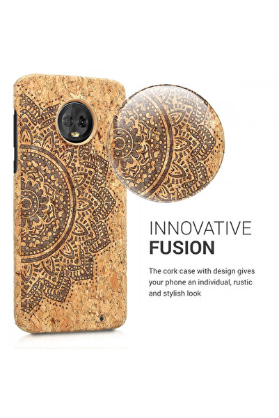 KWmobile Case for Motorola Moto G6 Plus, Cork, Brown, 45778.01