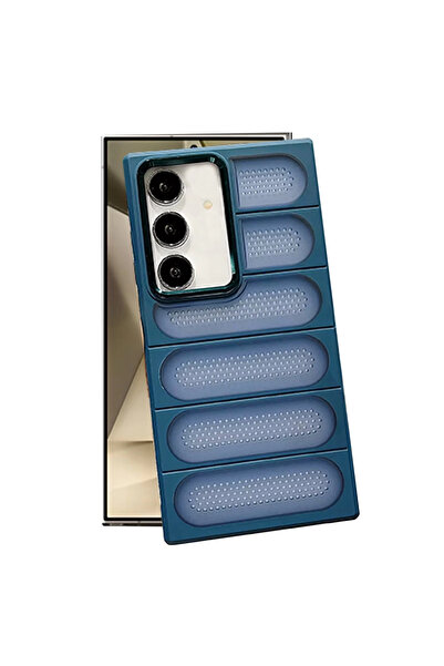 Marsilyan غطاء حماية سامسونج جالاكسي S24 بلس من السيليكون اير ماكس - أزرق داكن