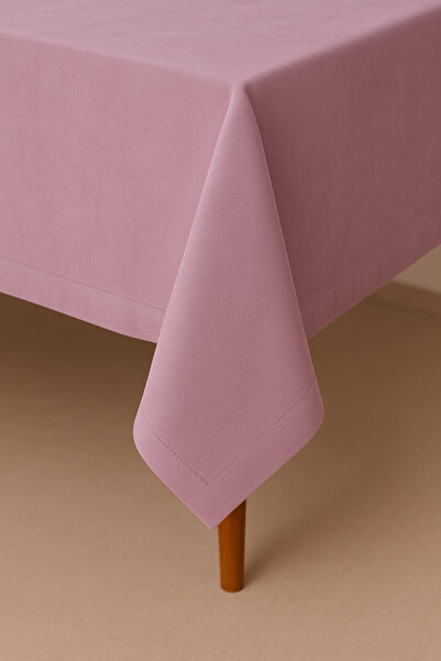 De'Vor Velvet Textured Tablecloth |   Stylish, Soft, Stain-Resistant Pink Tablecloth
