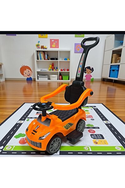 My modern game Tambourine toy car for children with tambourine stick, controls, fall protection, and music. Suitable for ages 2 and up.