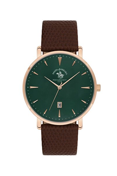 Santa Barbara Polo & Racquet Club Men's Wristwatch Essb.S.10006-6, Leather Strap, 40 mm Case Diameter