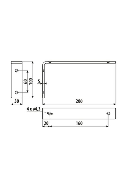 Other MP13 bracket, white fine texture matte