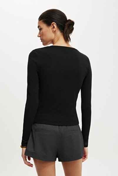 Madmext Black Slim Fit Button Women's Cardigan Mg2580