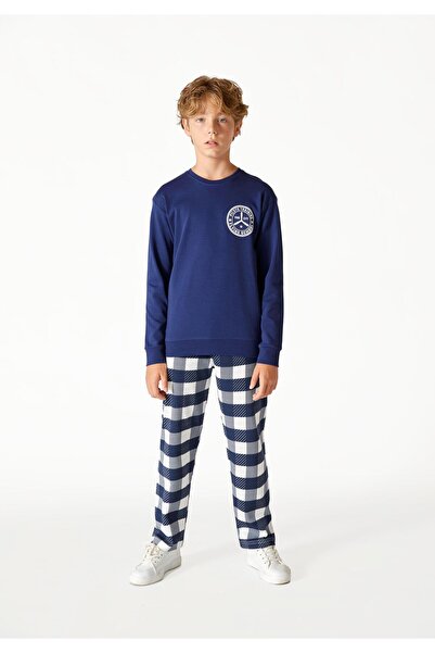 Weweus Boy's Navy Blue Pajama Set 701