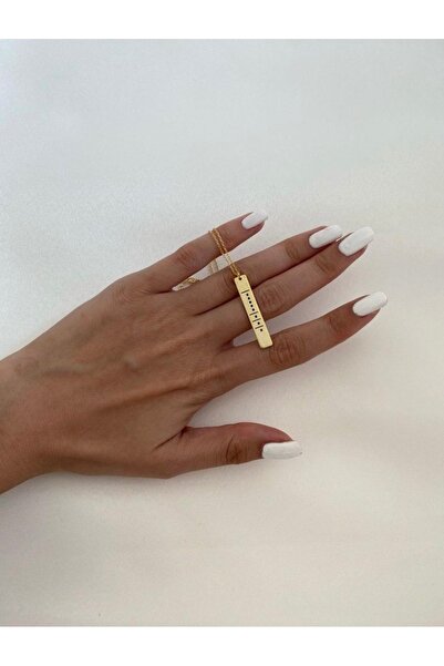 N!da Jewelry Kişiye Özel Mors Alfabesi Yazılı 925 Ayar Gümüş Kolye – Altın Ka...