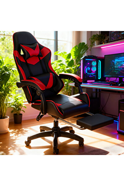 Topone1Topone1 كرسي ألعاب، كرسي مريح، مع مسند للقدمين ودعم أسفل الظهر، كرسي م...