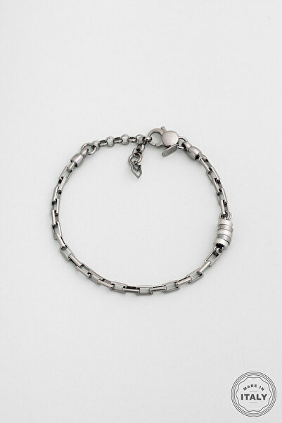 So CHIC... Orion İtalyan Rutenyum Kaplama 21 Cm Gümüş Erkek Bileklik