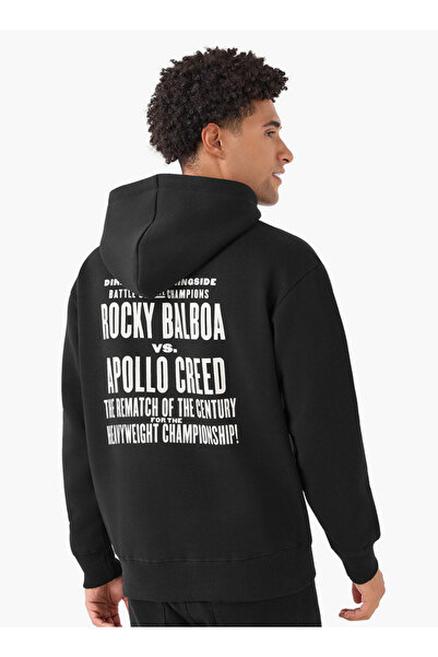 SP Characters Men Oversized Rocky Balboa Print Hoodie