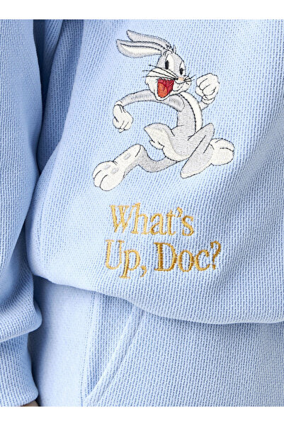 SP Characters Sweatshirt with Bugs Bunny Embroidery Recycled Polyester