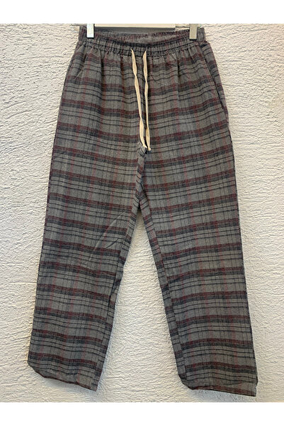 KOTOLOG Unisex Plaid Sweatpants with Side Pockets