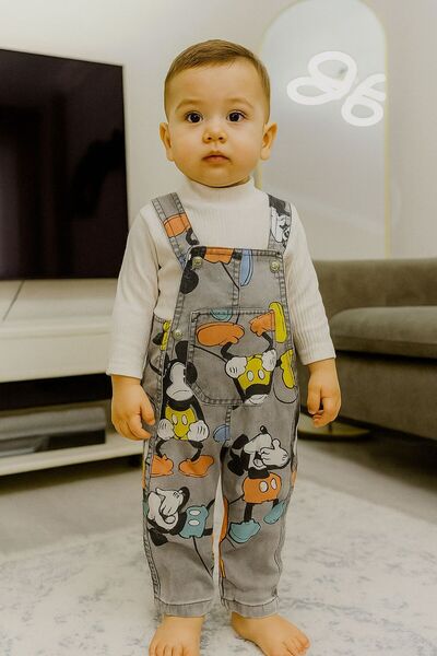 ZERVA QUEEN Patterned Baby Boy Jumpsuit Salopet