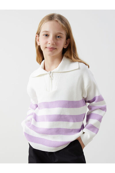 LC Waikiki Polo Neck Girl's Knitwear Sweater