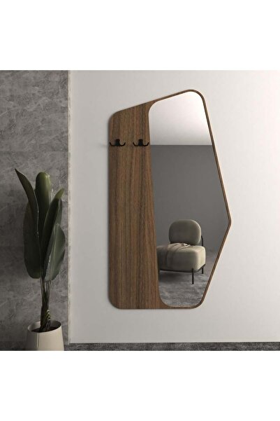 4gdran Luxury wall mirror with a modern geometric wooden frame in the color (ciraragan)