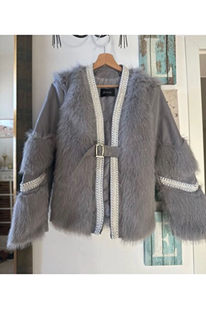 ARA Atelier Women's fox fur jacket Grey, Medium