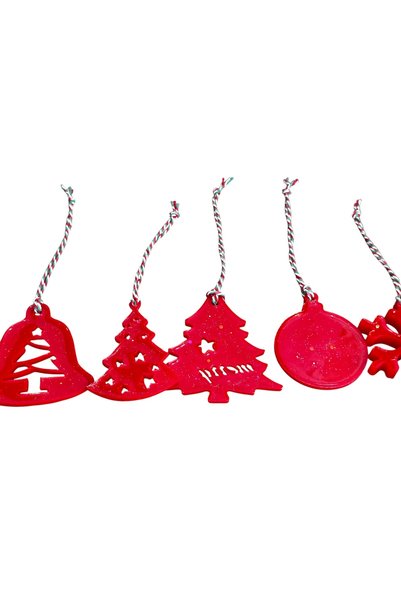 magnocandles Christmas 7-Piece XXL Size 8-9 cm Pine Tree Ornament
