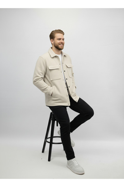 a02teks Ανδρικό πουκάμισο ελαφρύ Sports Cut Coat με κουμπωτά φλις ανδρικό πουκάμισο