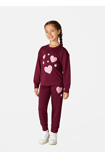Weweus Girl's Burgundy Pajama Set 709