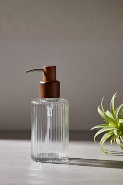 Sevinse Home Linea Acacia Glass Bathroom Soap Dish with Lid