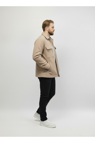 a02teks Ανδρικό πουκάμισο ελαφρύ Sports Cut Coat με κουμπωτά φλις ανδρικό πουκάμισο