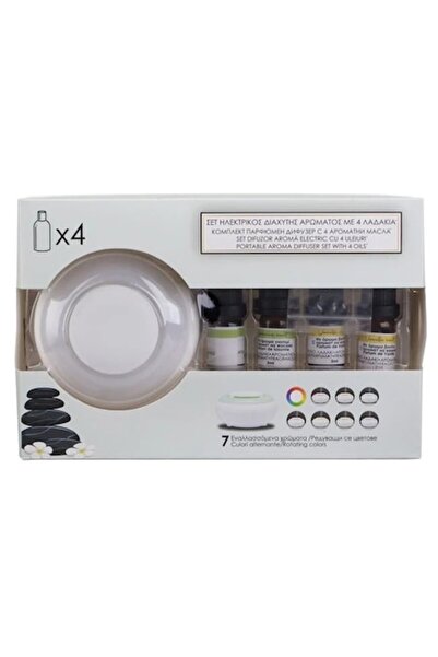 OEM Room Air Freshener with Colorful LED & 4 Scented Oils Ø9.5cm