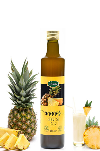 Akzer Ananas Sirkesi Doğal Fermantasyon Pineapple Vinegar 500 Ml