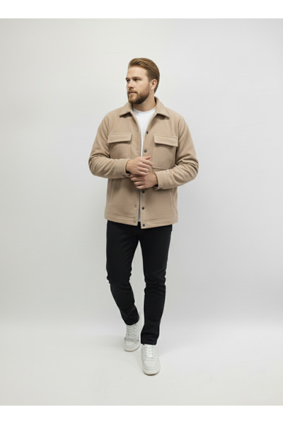 a02teks Ανδρικό πουκάμισο ελαφρύ Sports Cut Coat με κουμπωτά φλις ανδρικό πουκάμισο