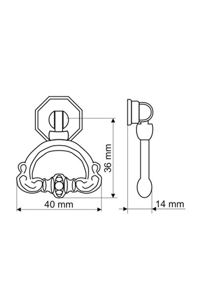 Other KT01 door knocker, brass patina