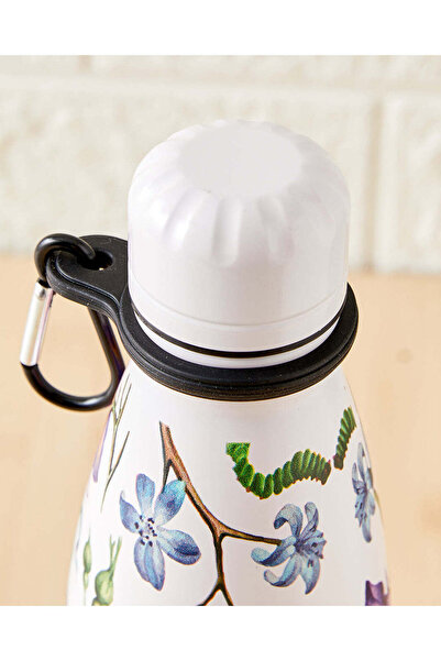 REDTAG White Floral Print Water Bottle (500ml)