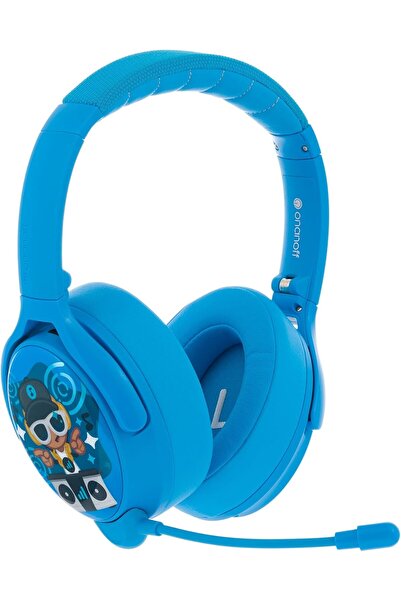 BuddyPhones Cosmos+ Kids ANC Bluetooth Over-Ear Headphones (Cool Blue)