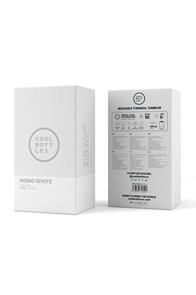 Cool Bottles The Tumbler - Mono White 550ml