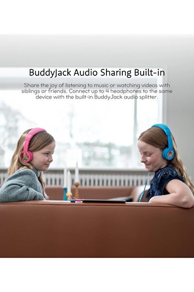 BuddyPhones ONANOFF Explore Plus Wired Kids Headphones - Rose Pink