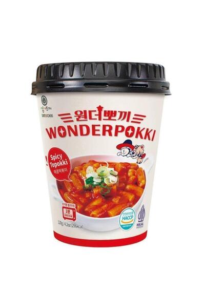 WONDERPOKKI كعكات أرز توبوكي الحارة 120 جرام × 30 كوبًا