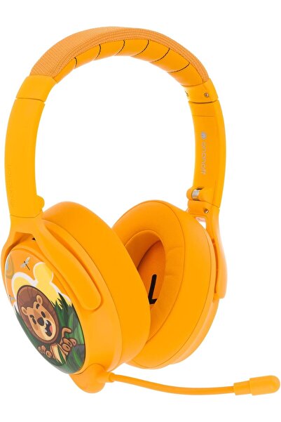 BuddyPhones Cosmos+ Active Noise Cancelling Headphones for Kids - Sun Yellow