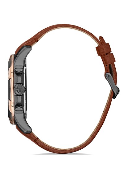 Sergio Tacchini Men's Wristwatch Esst.B.10198.5, Leather Strap, 45 mm Case Diameter