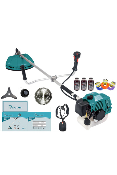 Mustang DDT-0040 brushcutter, 5.5 HP, 51.7 CC, 2-stroke, 6000 RPM, 150 cm shaft length