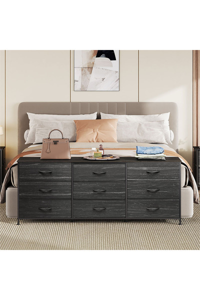 KEKE 9-drawer large size TV model For inside Bed Home Bed Room Black Color 63" inch