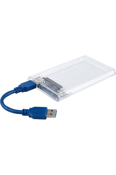 Renvox Transparent 2.5” Sata Ssd/Hdd External Disk Box -Usb 3.0 Slim Clear Ca...
