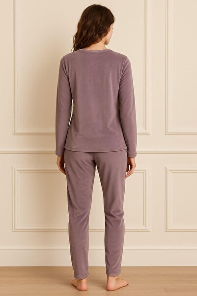 Pemilo Women's 13166-652 Long Sleeve Velvet Pajama Set Lila