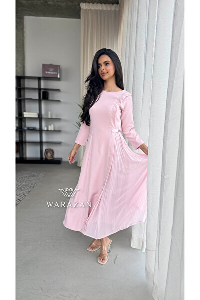 Haifa Fashion A soft dress with side pleats