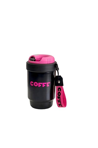 Mixbo adult thermos, Coffee model, with straw, black, 500 ml