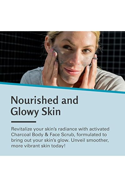 M3 NATURALS M 3 NATURALS Activated Charcoal Scrub with Collagen and Stem Cells for Body and Face