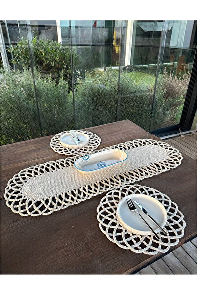 Home Inn Home Textile 2-Person Tableware Set Wicker Look American Service - R...