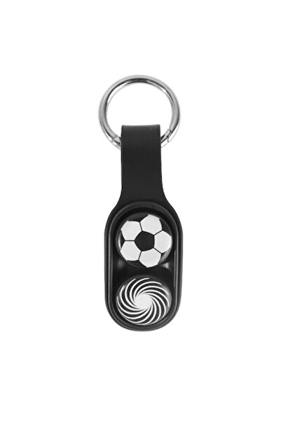 RoveZone Jucărie interactivă antistres Pop Puck cu 2 magneți și breloc, neagră