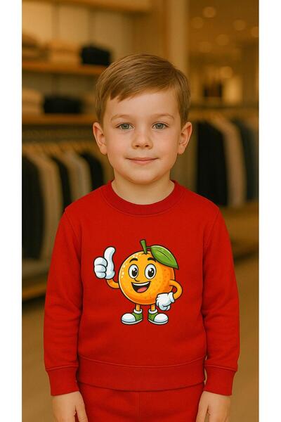 playwear Hanorac de echipă cu imprimeu ORANGE CHARACTER pentru fete și băieți...