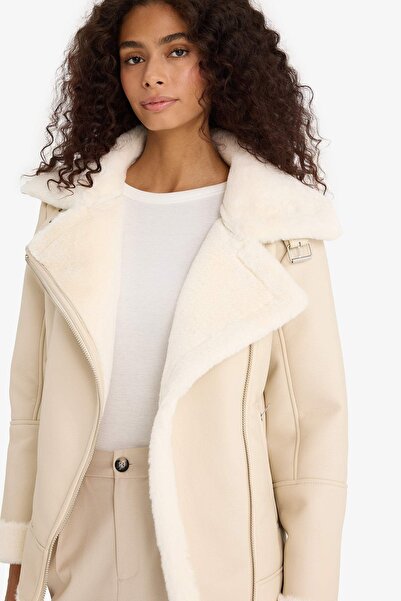 DeFacto Women's Coat F1823Ax/Bg414 Sand