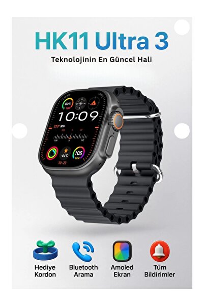BONJUK HK11 Ultra 3 Akıllı Saat 2.02” Amoled Ekran | Nfc & Bluetooth | 4gb Ha...