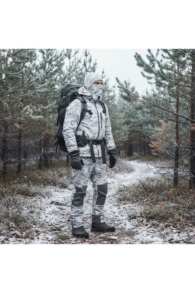 Hipolar Balaclava Winter Hat, Multicam Camouflage, Soft Polar Fleece, Size M 52, Semi-elastic