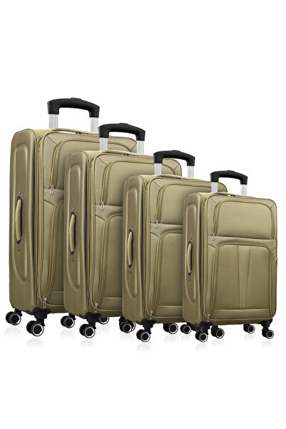 SHOWKOO 4 Piece Luggage Sets Expandable Softside Suitcase with Spinner Wheels & TSA Lock 20in/24in/28in/32in